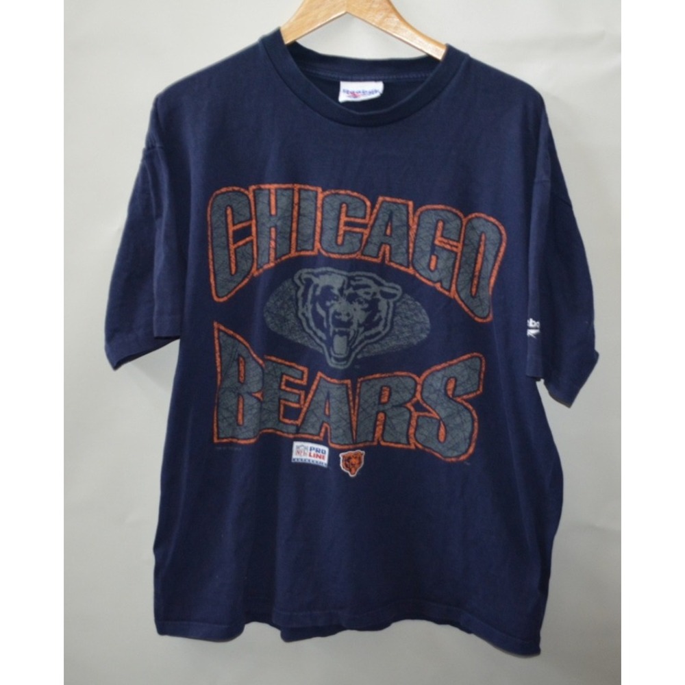 Vintage 1995 Chicago Bears NFL T‑Shirt XXL Single Stitch – Used – Graphic Crinkl